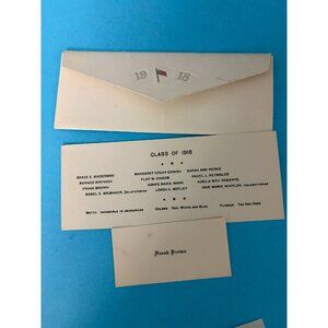 1918 COMMENCEMENT EXERCISES INVITATION Virden High School Il Illinois WWI Rare!